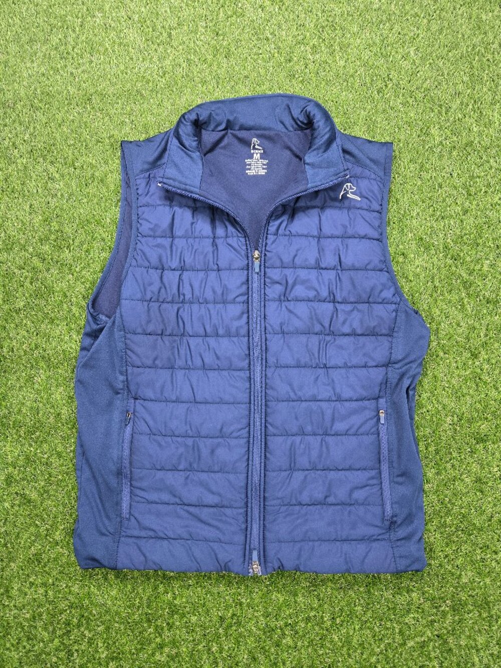 Rhoback Fulton Vest Mens Medium Blue Insulated Puffer Quilted Golf USA Active